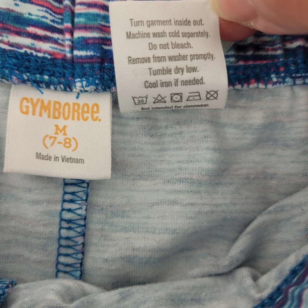 Gymboree School Girls M 7-8 Space Dye Leggings Bundle Blue Pink Orange 3 Pairs